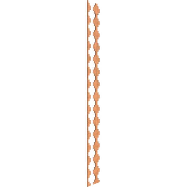 Ekena Millwork Gypsum 94 in. H x 0.25 in. W Slatwall Panels in Cherry 15-Pack