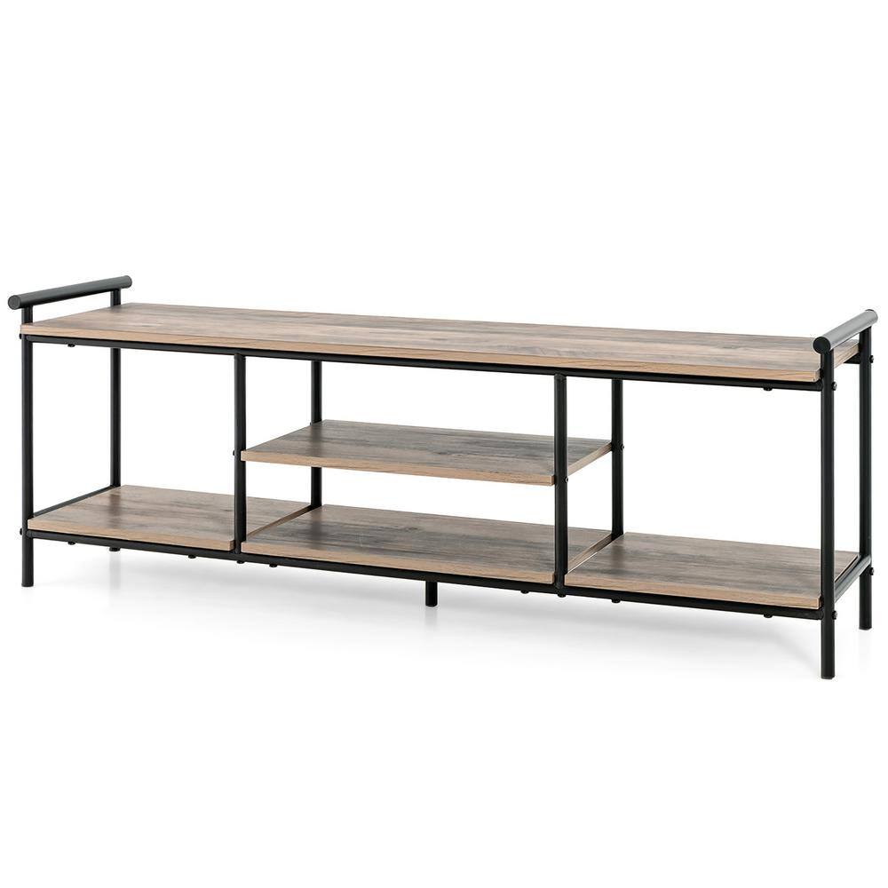 Costway 53 in. Width Industrial TV Stand for TV's up to 60 in. Media
