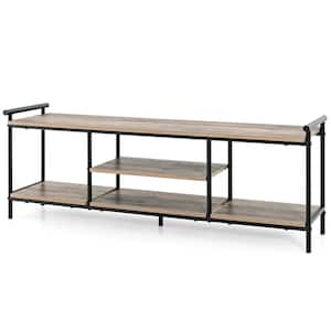 53 in. Width Industrial TV Stand for TV's up to 60 in. Media Center Console Table with Open Shelf