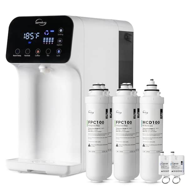 5-Stage Countertop Reverse Osmosis System, Instant Hot RO Water Dispenser w/ 2-Year Replacement Filter Set