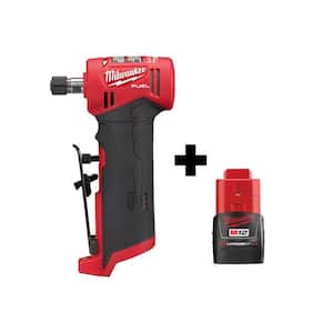 Milwaukee M12 FUEL 1/4" Right Angle Die Grinder + M12 2.0 Ah Battery