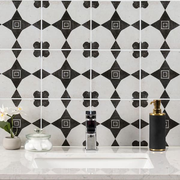 Sakura 8 in. x 8 in. Matte Porcelain Encaustic Floor and Wall Tile (371.52 sq. ft./Pallet)