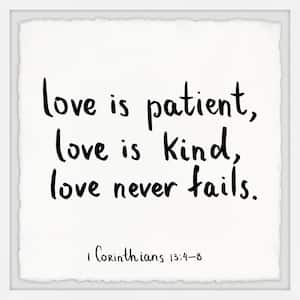 "Love Is Kind" by Marmont Hill Framed Typography Art Print 12 in. x 12 in.