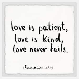 "Love Is Kind" by Marmont Hill Framed Typography Art Print 18 in. x 18 in.