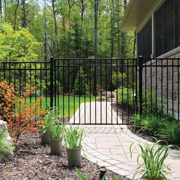 Legacy Collection Powder Coated Black Galvanized Steel Universal Brackets for Fence Panels