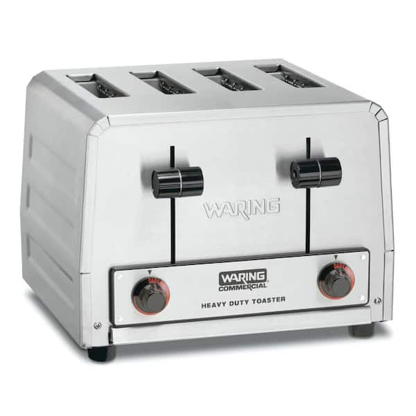 Waring 1800W 4-Slice Silver Long Slot Toaster