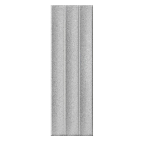Giorbello Spanish Pureform Natural Deco Gray 4 in. x 12 in. Matte 3D Fluted Porcelain Wall Tile Sample