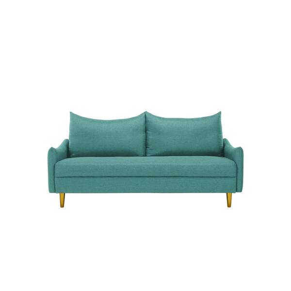 light green 2 seater sofa