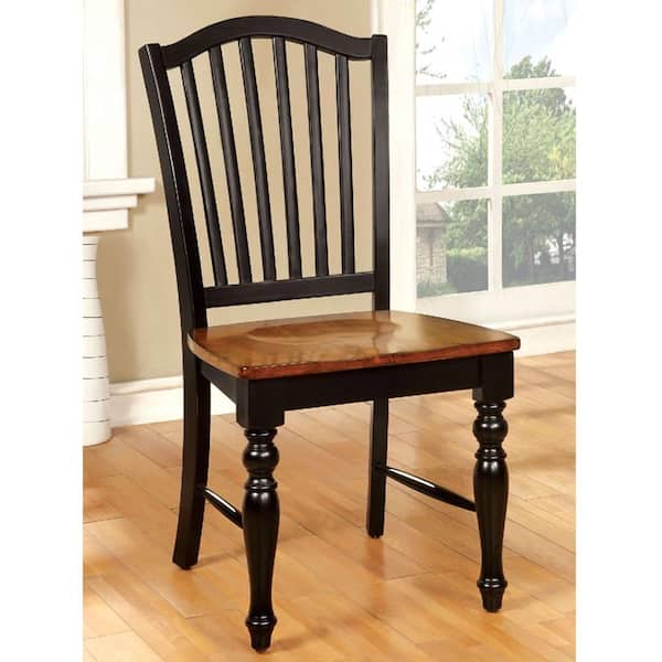 William's Home Furnishing Mayville Black and Antique Oak Elegant
