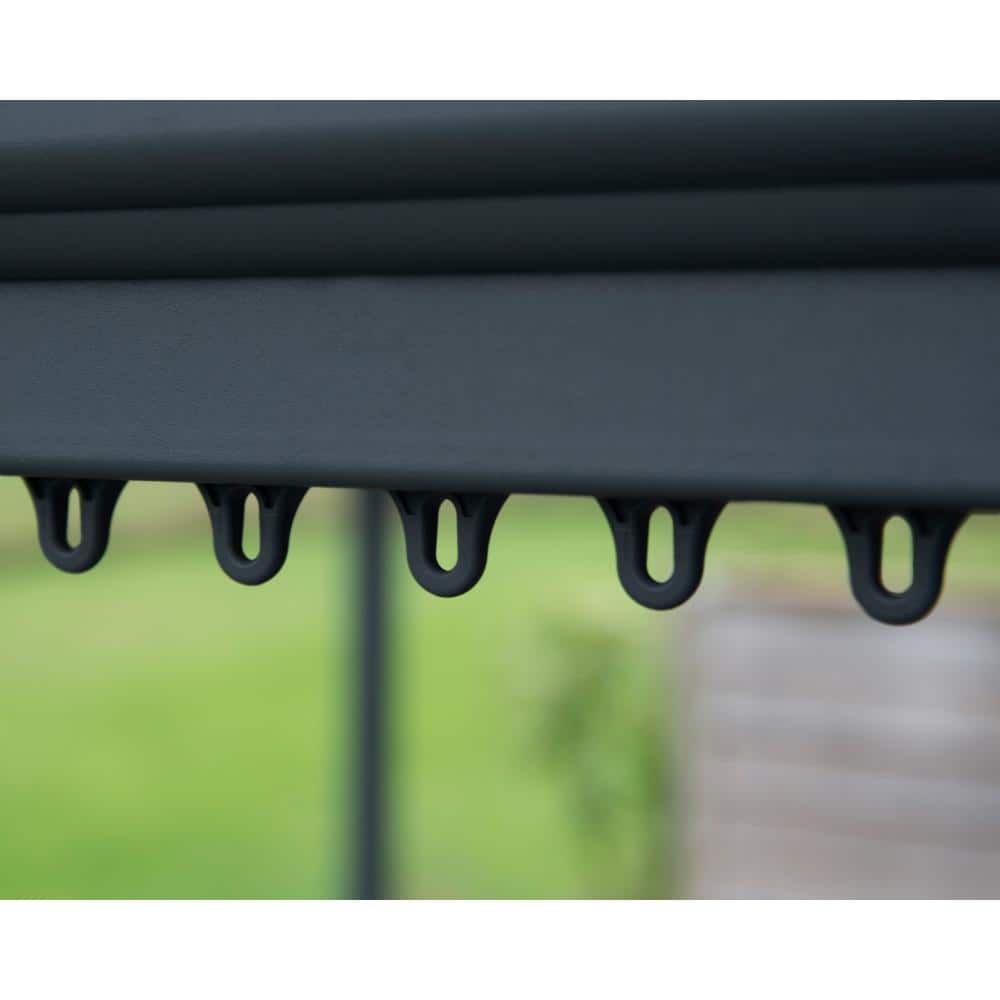 Palermo 10' x 10' Gray Aluminum Gazebo with Bronze Polycarbonate Roof