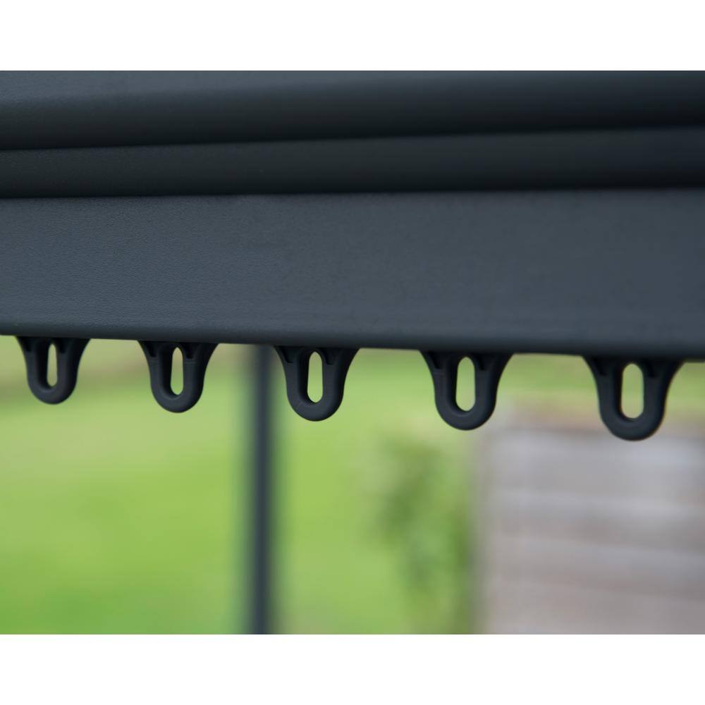 Martinique Gray and Bronze 10 ft x 12 ft Outdoor Garden Gazebo