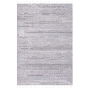 Marrakesh Gray/Light Gray Doormat 3 ft. x 5 ft. Abstract Striped Area Rug