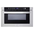24 in. Built-In 1.2 cu. ft. Microwave Drawer with Capacity, 4 Automatic Presets and Touch Controls in Stainless Steel