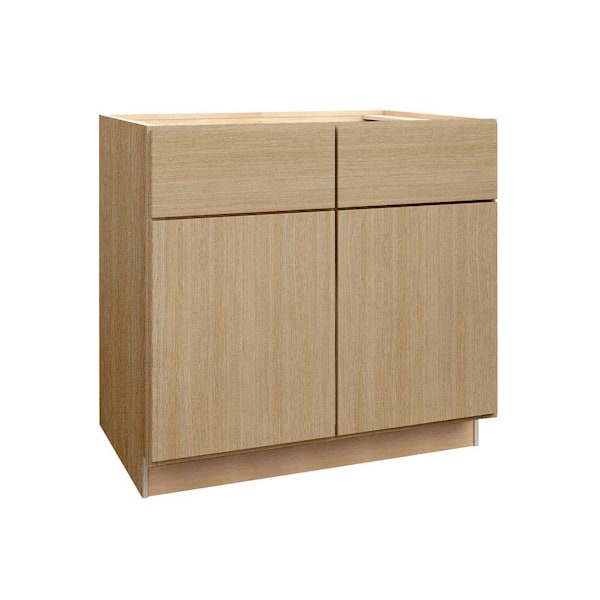 Home Decorators Collection Hargrove 33 in. W x 21 in. D x 34.5 in. H Assembled Plywood Base Bath Cabinet in Vanguard Oak with Soft Close