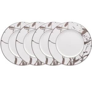 Raptures Platinum 6.5 in. White Porcelain Appetizer Plates (Set of 4)