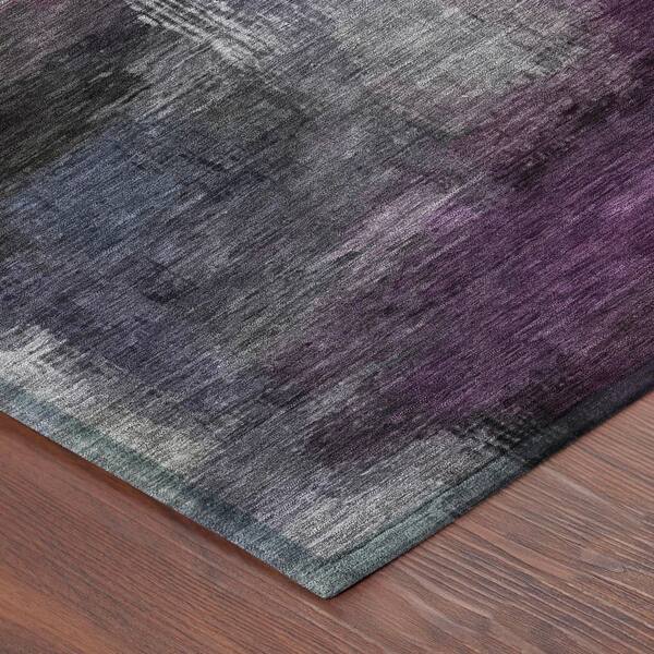 Chantille Machine Washable Indoor/Outdoor Abstract ACN2738 Eggplant 10 ft. x 14 ft. Area Rug