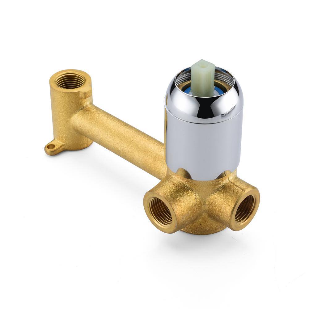 Chrome Single Handle Wall Mount Tub Faucet with Long Spout
