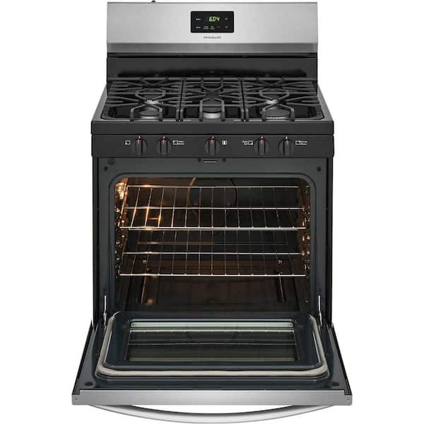 30 in. 5 Burner Freestanding Gas Range in Stainless Steel
