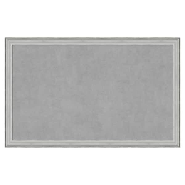 Amanti Art Bel Volto Silver 43 in. x 27 in. Framed Magnetic Board