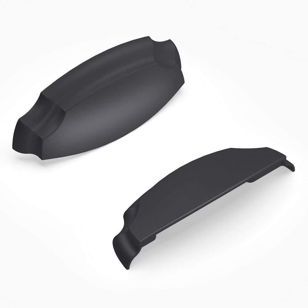 Veranda 3 in. (76 mm) and 3-3/4 in. (96 mm) Matte Black Drawer Cup Pull (10-Pack) price history on PriceWatchPro