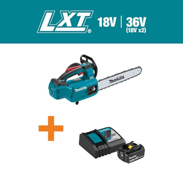 18-Volt LXT Lithium-Ion Brushless 12 in. Top Handle Chain Saw with bonus 18V 4.0Ah LXT Battery and Charger Starter Pack
