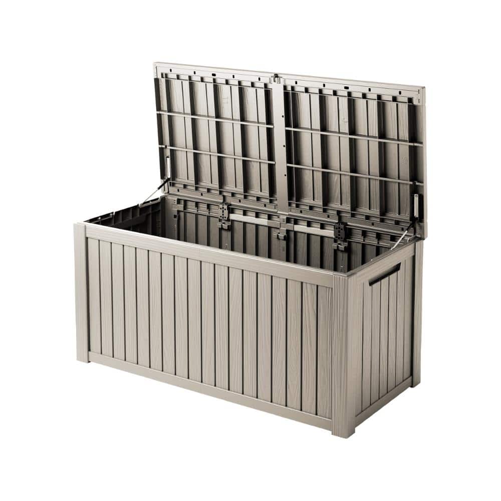 PATIOEASY 220 Gallons Water Resistant Resin Lockable Deck Box
