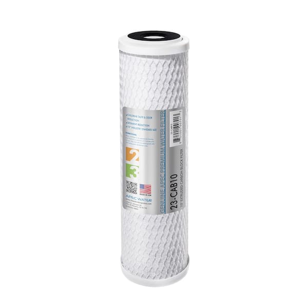 APEC 23-CAB10 US Made 10 x 2.5 Carbon Block Water Filter for Reverse Osmosis System