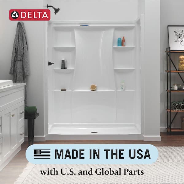 Delta Classic 500 32 in. L x 32 in. W Alcove Shower Pan Base with Delta Classic 500 32 in. L x 32 in. W Alcove Shower Pan Base with