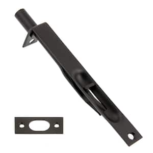 6 in. Solid Brass Flush Bolt with Square End in Oil Rubbed Bronze