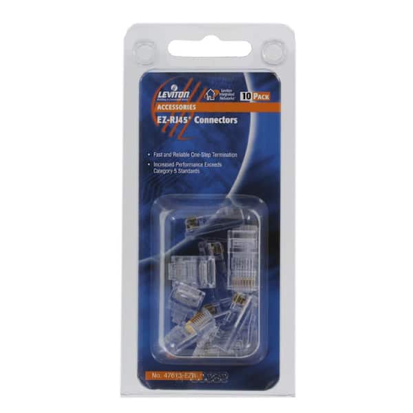 EZ-RJ45 Connectors, Clear (10-Pack) 47613-EZR