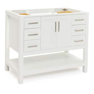 Magnolia 42 in. W x 21.5 in. D x 34.5 in. H Bath Vanity Cabinet without Top in White