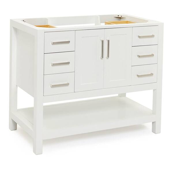 Ariel R042S-BC Bayhill 42 inch Single Free Standing Vanity Cabinet Only - White