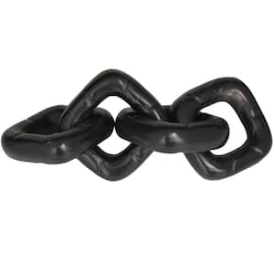 5 in. x 3 in. Black Aluminum Chain Sculpture