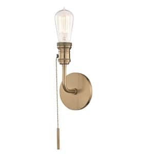 Lexi 1-Light Aged Brass Wall Sconce