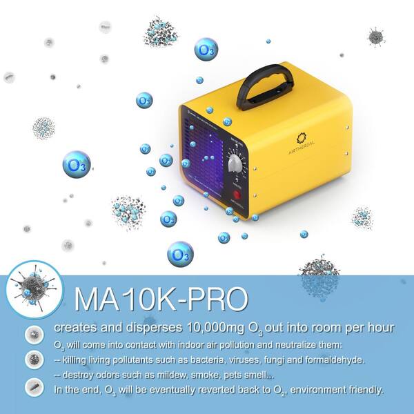 Airthereal Industrial Ozone Generator 10000 Mg H Air Purifier Ma10k Pro The Home Depot