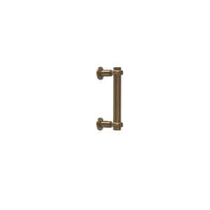 Contemporary 6 in. Back to Back Shower Door Pull with Twisted Accent in Brushed Bronze