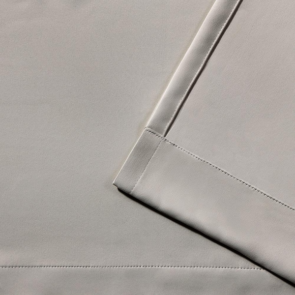 Sateen Patio Linen Solid Woven Room Darkening Grommet Top Curtain, 100 in. W x 84 in. L