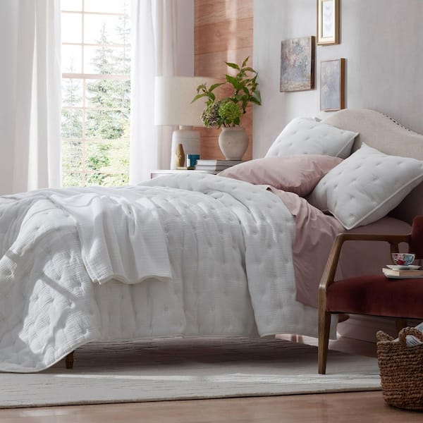 Company Cotton Gauze Decorative Off White Full/Queen Quilt