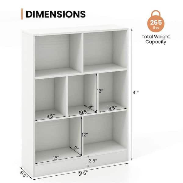 DIMENSIONS 9 Years Old とザ・ホワイトカスク　２本セット Costway 41 in. Wide White Wooden Freestanding 7 Shelves Kids