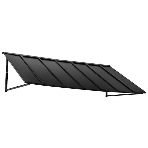 80 in. x 36 in. Fixed Metal Awning, Stable Triangle Steel Frame Awning for Door Entrance, Windows, Porches, Balconies
