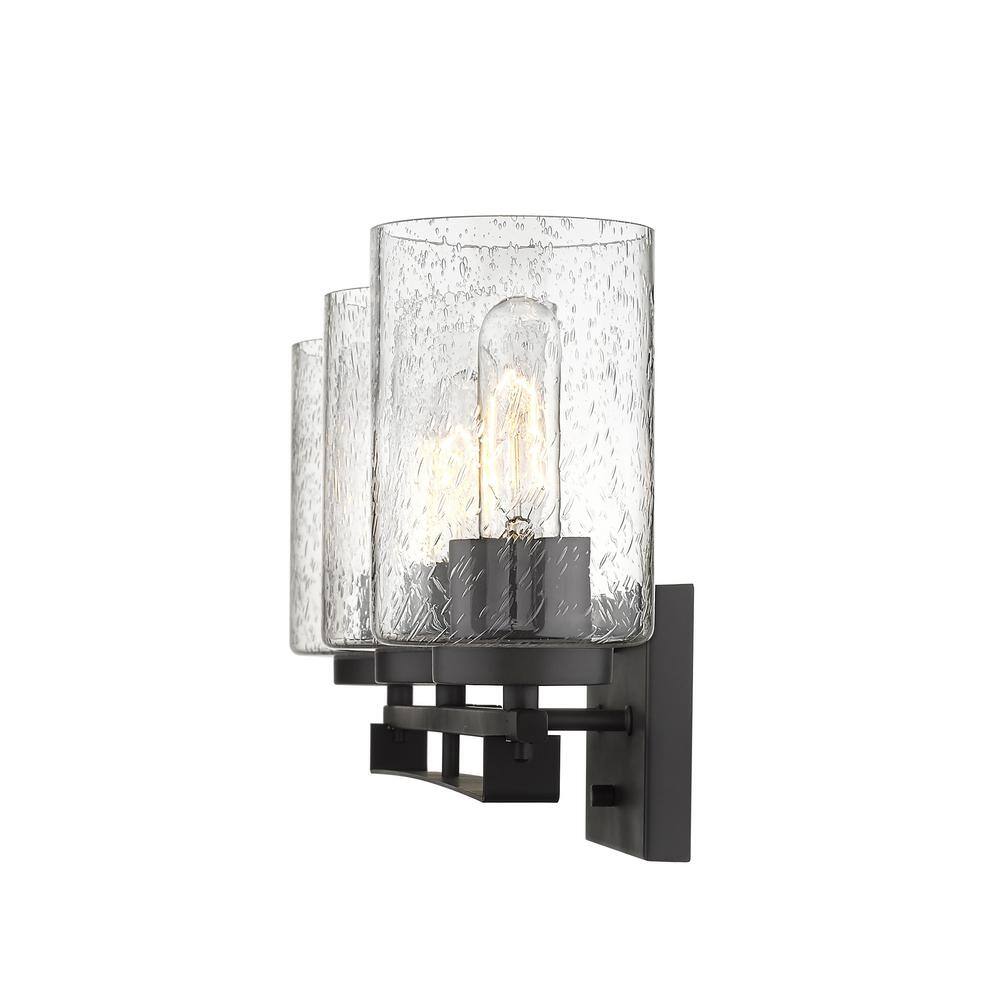Dimmable Bronze Cylinder Vanity Light Fixture