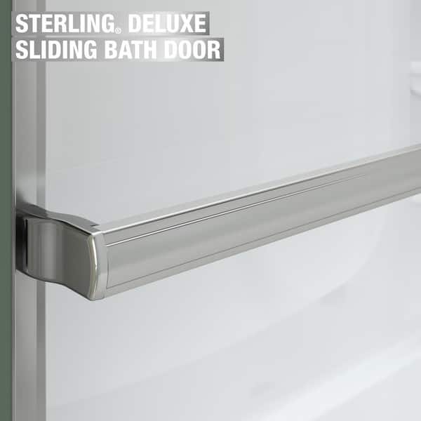 STERLING Deluxe 55-60 in W x 56 in. H Sliding Framed Bath Door