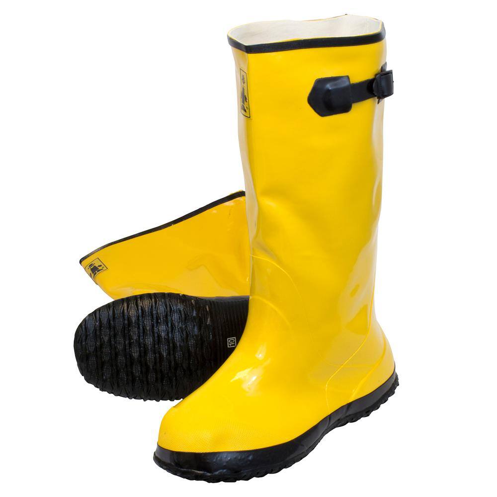 The Safety Zone Men Slush Boots 17 In Size 11 Yellow Heavy Duty Rubber Over Shoe 6 Pack Bsye 11 6 The Home Depot
