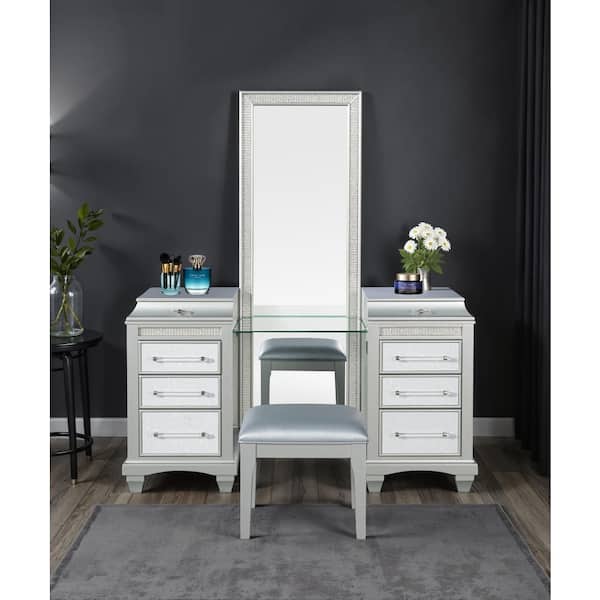 Silver - Makeup Vanities - The Home Depot