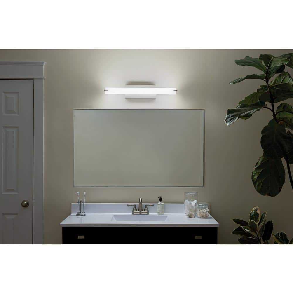 Brushed Nickel 25.5" Dimmable LED Wall Vanity Light