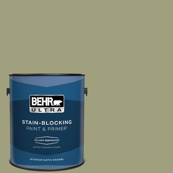 BEHR ULTRA 1 gal. #BIC-57 French Parsley Extra Durable Satin Enamel Interior Paint & Primer