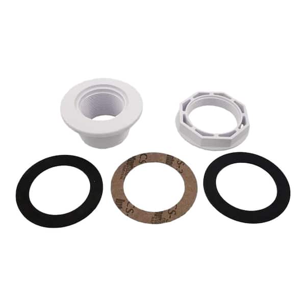 Inlet Return Fitting (FIP) 1-1/2 in. Threaded Replacement Part with Locknut and Gasket for Above Ground Pools