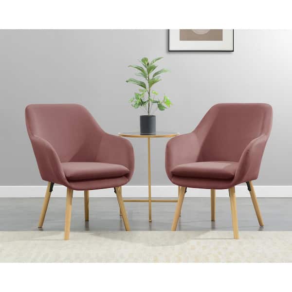 Charlotte Blush Velvet Upholstery Arm Chair