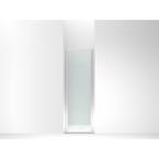 23-1/2 in. -25 in. W x 64 in. H Standard Framed Pivot Shower Door with 1/8 in. Thick Rain Textured Glass in Silver