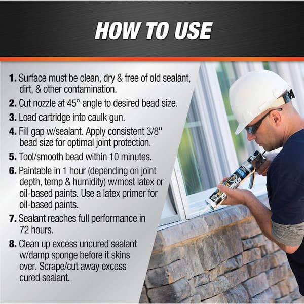 DAP - DYNAFLEX Ultra 10.1 oz. White Advanced Exterior Window, Door, and Siding Sealant